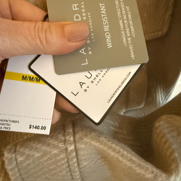 Tan and brown vintage jacket with faux leather collar zipper jacket size medium - Picture 7 of 8